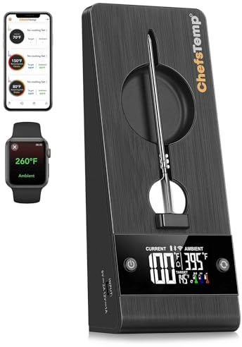 ProTemp 2 Plus Wireless Meat Thermometer with Temperature Controller | Needle Meat Probe Unlimited Range Bluetooth & WiFi Enabled Smart Cooking Grilling Smoker BBQ Oven Kitchen (Stand + 1 Probe)