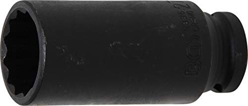 BGS 5336, Llaves de vaso impacto 12 caras, largo, entrada 12,5 mm (1/2 pulgadas), 27 mm