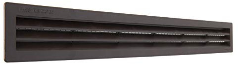 La Ventilazione P51R516M Griglia di Ventilazione rettangolare in Plastica marrone da incasso con rete antinsetti. Dimensioni 515x60 mm