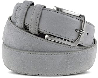 La Bottega del Calzolaio Gürtel Herren Leder, Ledergürtel Herren aus echtem Wildleder, weichem Veloursleder für Anzug und Jeans, handgefertigt in Italien, viele Farben und Längen, Made in Italy