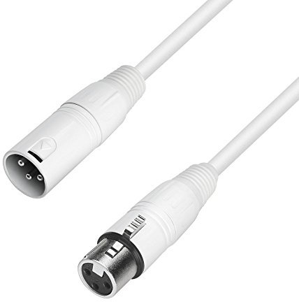 Adam Hall Cables 4 STAR MMF 500 SNOW - Cable de micrófono XLR hembra a XLR macho 5 m