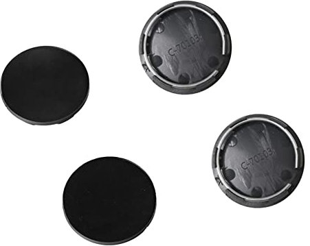 BAQI 4 pièces Les Chapeaux de moyeu de Centre de Roue de Voiture de Course Universelle ne Couvrent Pas de Logo de Roue de Capot 50mm Noir