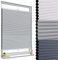 WOLTU Store Plissé Nid d'abeille sans Perçage, Store Occultants Thermique Antisolaire Insonorisant avec Feuille d'aluminium pour Fenêtre & Porte, Bicolore 60x130cm,Gris