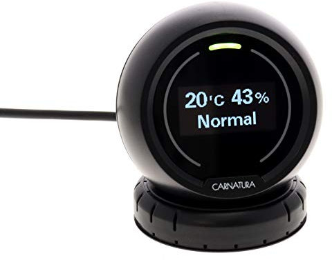 CARNATURA PURE Sense Mini Luftmessgerät zur Überwachung der Raumluftqualität. Misst CO² (Kohlendioxid) sowie Temperatur und Luftfeuchtigkeit