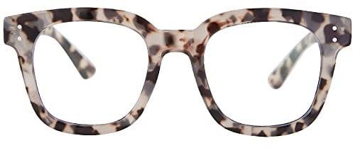 Madison Avenue Lunettes bloquant la lumière bleue, lunettes surdimensionnées à la lumière bleue tendance pour femme, anti-fatigue, protection UV, lunettes d'ordinateur (gris Demi)
