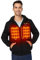 ORORO Beheizbarer Hoodie Damen Herren mit Akku Beheizte Sweatshirt Kapuzenpullover Unisex - Ladegerät Nicht Enthalten (Schwarz, S)