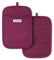 KitchenAid Asteroid Pot Holder 2-Pack Set, Beet, 7x10