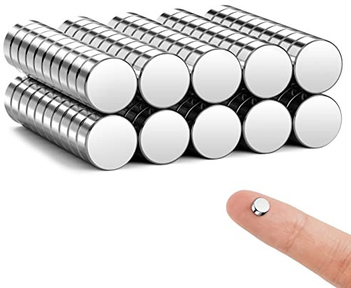 Grtard 100 Stück 5 × 2 mm Magnete zum Basteln, kleine Magnet, runde Magnete, starke Magnet für Kühlschrank, Heimwerken, Bauen, Basteln und Küchenschrank, Büromagnete