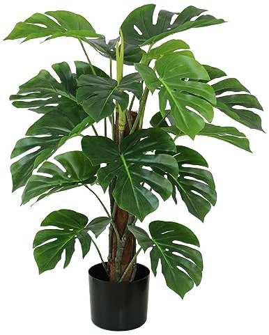 Splitphilo am Kokosstamm LA künstlicher Baum Kunstbaum Kunstpflanze künstliche Pflanzen (75cm)