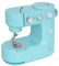 Mini Nähmaschine Anfänger Sewing Machine, Tragbare Elektrische Stickmaschine Für Kleidung Embroidery Machine mit Ersatznadel, Fadenschneider, Arbeitslicht und Fußanlasser, 5 Stichprogrammen (Blau)