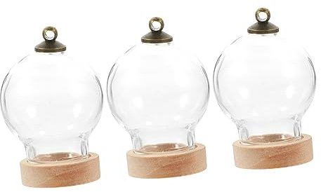 TOPBATHY Glasglocke Kuppel Rose Mini Vitrine Landschaft