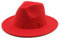 Fedora Trilby Filzhut Hut Damenhut Herren-Fedora-Hüte Breite Krempe Gürtel Bandband Solide Klassisch Formelle Kleidung Hochzeit Fedora-Hüte Für Herren 60–62 cm (XL) Rot