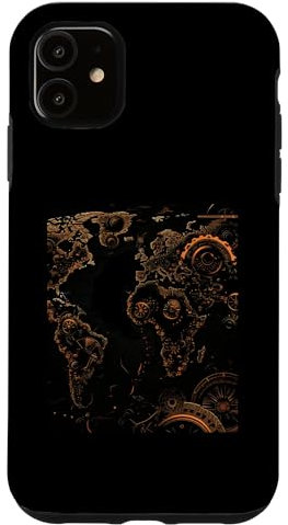 Hülle für iPhone 11 Weltkarte
