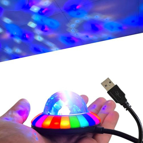 LuminKing Discoball - Musikgesteuerte Partybeleuchtung mit USB-Anschluss, Tragbar & Leicht