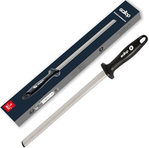 Diamond Honing Steel 12 Inch,Diamond Knife Sharpener,Knife Sharpener Rod,for Sharpening Kitchen Knife, Cooking Knives, Butcher's Knives, Home Gourmet Blades, Garden Tools Sharpening Stick