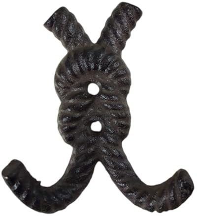FTWDesign Kreuzknoten Wandhaken - Maritime Deko aus Gusseisen