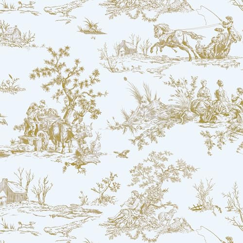 CiCiwind Selbstklebende Tapete 44×300cm Vintage Blumen Tapeten Weiß Gold Möbelfolie Selbstklebend Wasserdicht Klebefolie Verdicken Vinyl Folie für Wand Schränke Möbel Dekor