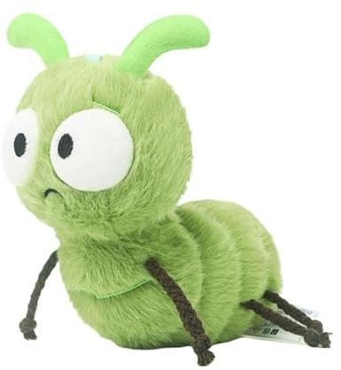 Freefire Raupe Kuscheltier Klein Insekten Plüschtier Grünner Raupe Puppen Stofftier Plushie Geschenke für Mädchen und Jungen（15cm）