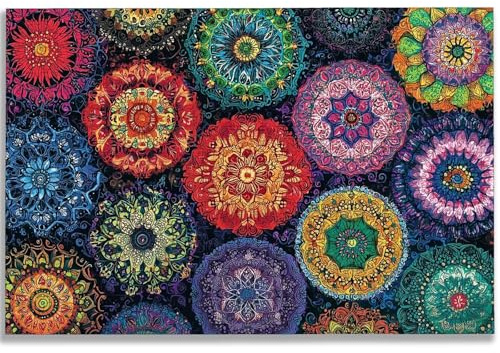 Puzzle 2000 Teile Fantasie, Puzzle 2000 Teile Erwachsene, Holzpuzzle Erwachsene mit Exquisiter Verpackungsbox, Klassische Puzzles Mandala für Die Ganze Familie, Groß Puzzles für Geschenke, Deko, -1219