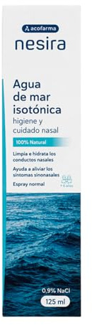 Acofarma - Agua De Mar Hipertónica 125 ml Spray Nasal Para Higiene Y Limpieza De Fosas Nasales Con Sensación De Frescor Y Formato Práctico