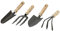 GREENGERS - Kits d'outils de Jardinage, Ensemble de 4 Outils de Jardinage pour Balcon, Lot de 4 Outils de Jardinage - Composé de : 1 Pelle à terreau, 1 Transplantoir, 1 Râteau à Fleurs, 1 Fourche