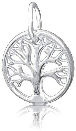 ANDANTE 925 Sterling Silber Kettenanhänger und Dangle Charm für Armbänder - Motiv Lebensbaum - Baum des Lebens - Tree of Life - 14 x 18mm