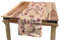 ABAKUHAUS Blumen Tischläufer, Empfindliche Exotische Blumen, Esszimmer Küche Rechteckiger Dekorativer Tischläufer, 40 x 180 cm, Dunkel Magenta Heller Pfirsich Violett