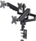 TechOrbits Supporto triplo per monitor da scrivania, braccio girevole a gas con movimento completo, universale, adatto per schermi da 13 a 30