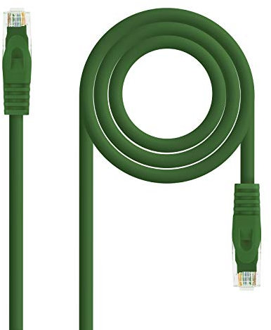 NANOCABLE 10.20.1800-GR - Cable de Red Ethernet RJ45 LSZH Cat.6A UTP, AWG24, 100% Cobre, Libre de Halógenos, Verde, Latiguillo de 50 cm