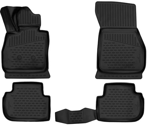 WALSER XTR Gummi Fussmatten Auto für BMW 1 (F40) 2019-Heute, 100% passgenaue Auto Fußmatten, robuste Universal Fußmatte Auto, Gummimatten Auto, Auto Fussmatten Gummi, Auto Gummimatten