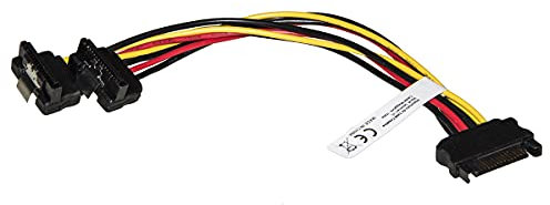 LINK LKCSATA04 Cavo Sata Alimentazione da 15 Pin Sata Maschio a 2 X 15 Pin Sata 90 Gradi