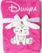 ★ Babydecke mit Namen und Datum Bestickt ★ Baby Geschenke ★ Geburt ★ (Pink - Hase)