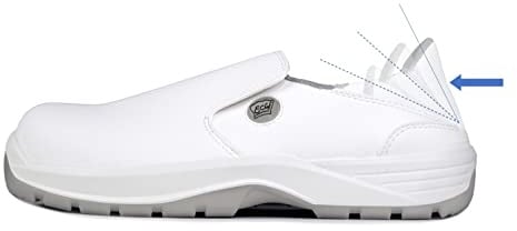 E-Chef Veneto Hybrid White, säkerhetssko för kock, kockskor, CE EN ISO 20345:2011 S2 SRC, Vit, 39 EU