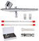 SAGUD Airbrush Gun Kit 0,3 mm doppeltwirkende Airbrush Pistole, zusätzliche 0,2 mm und 0,5 mm Düse, Nadelluftkappe und Schnellverschlusskupplung SD-130S G