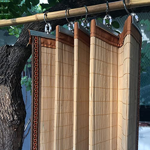 X1NGFU Bambou Rideaux Occultants,Rideau De Porte Coulissante,Rideau De Porte Suspendu Bambou,Rideaux à Isolation Thermique Pliant,pour Salon Bureau,Séparation,Personnalisable (W100xH90cm (39X35in))