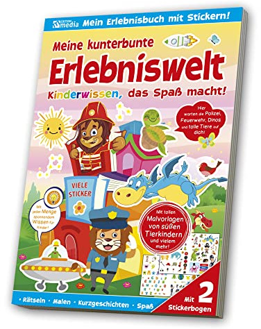 Sticker-Übungsbuch - Feuerwehr, Polizei, Dinos