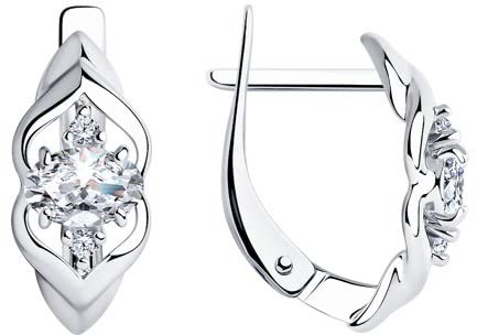 Ohrringe Creolen Sterling Silber Zirkon Ohrschmuck Damenschmuck Echtschmuck bei Secretforyou