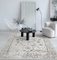 the carpet Mila Moderner Dicher Kurzflor Teppich, Wohnzimmer, Schlafzimmer, Eleganter Glanz, Glanzfaser, Hoch-Tief Effekt, Bordüre, Creme, 80 x 300 cm