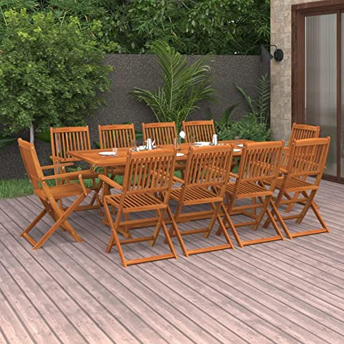 Yolola Gartenmöbel Set 10 Personen Holz Gartenmöbel Essgruppe Gartengarnitur Sitzgarnitur Gartentisch Massivholz Akazie