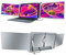 Docooler 14-Zoll-Dreifacher Tragbarer Monitor, 1920 * 1080/1200P FHD IPS-Tri-Screen Monitor Screen Extender, HDMI/USB/Typ-C-Plug-and-Play-Gaming-Computermonitor mit 1 Kabel für 15-17,3-Zoll-Laptop
