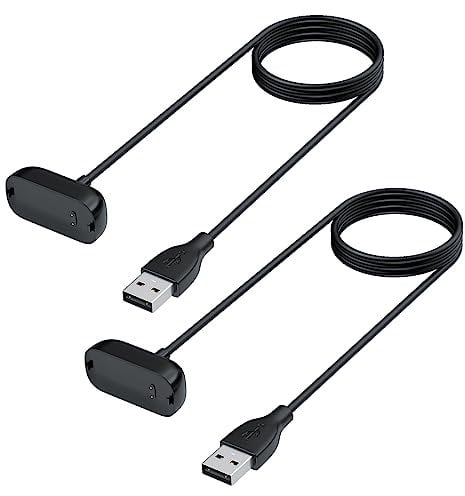 Tuocal 2 Pack Charger Compatible with Fitbit Inspire 3 Charger, Replacement USB Charger Stand Adapter Charge Cord Cable 3.3ft for Inspire 3 Fitness Tracker
