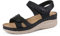 Ortho+rest Sandales Femme été de Marche avec Support de la Voûte Plantaire et Massage, Confortable Sandales Orthopédiques (36,Black)