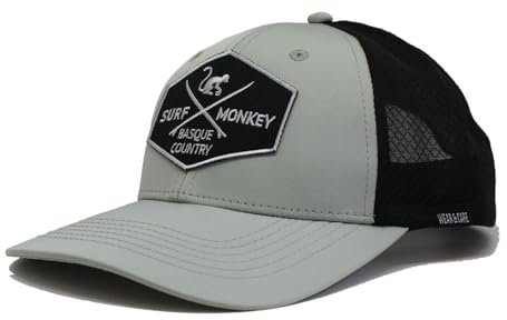 Surf Monkey Gorra Deportiva Talla Única - Banda para el Sudor (FR/ES, Letras, Talla única, Lima)