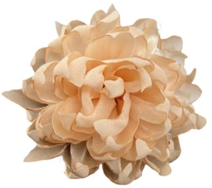 F Fityle Blumenbrosche aus Satin, Kamelie, Ansteckblume, Anstecker, Blumenhaarspange, Anstecknadel für Tanzkleid, Anzug, Party, Kleidung, Zubehör, Aprikose