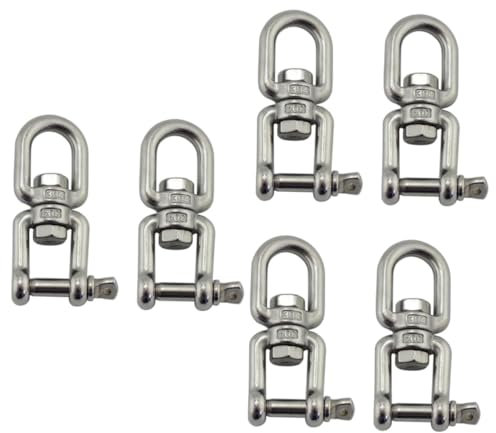 BESPORTBLE 3 Sets 4 Mm - 304 Metall-drehgelenk Praktischer Doppelwirbel Aus Edelstahl Für Gartendekoration 2 Stück * 3