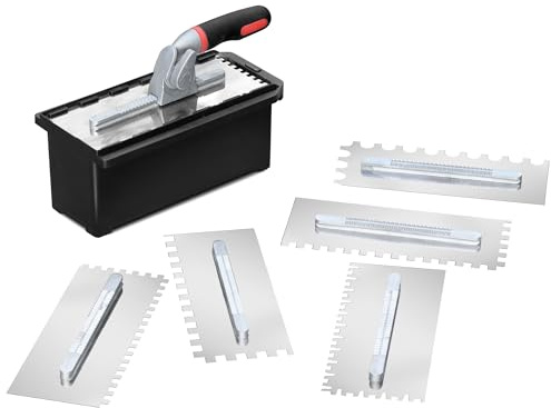 Fishark Switchable Notch Trowel Set, Stainless Steel