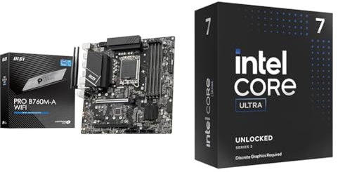 MSI Pro B760M-A WiFi Carte Mère + Intel® Core™ Ultra 7 265KF processeur pour PC de Bureau 20 cœurs