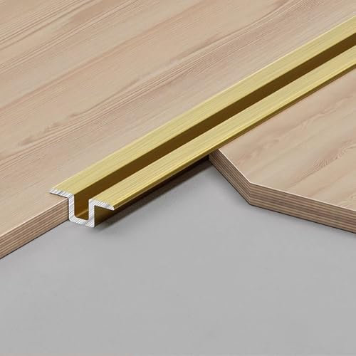 Aluminium U-Profil Übergangsleiste Boden Türplatte 3 Stück 100cm Wasserdichte Abschlussleiste für Fliesen, Laminat, Holz, Keramikböden - Eloxiertes Metall Übergangsprofil(Gebürstete Bronze,Breite: 18m