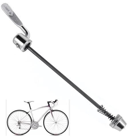 Steel Quick Release Skewer for Rear Mounted Trainers,Quick Release Skewer for Bike Trainer,Standard Bike Wheel Skewers Rod Lever for Turbo Trainer,Indoor Trainer,Riding(Silver)