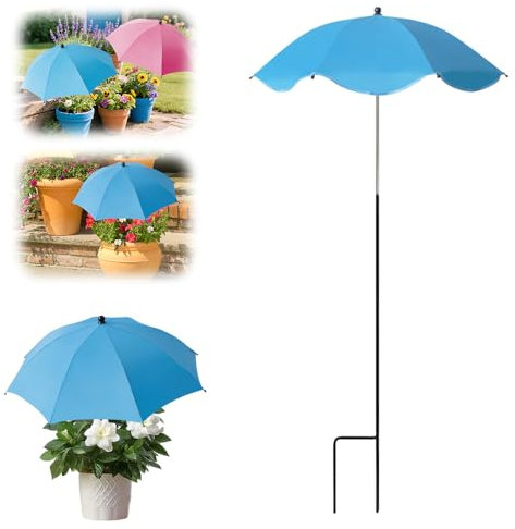 Plant Umbrella Shade Parasol pour Plantes de Jardin, Parasol pour Plantes Umbrella for Outdoor Plants Étanche pour les Plantes Extérieures, Couvercle de Parole Soleil Pour Cour (Bleu 01)